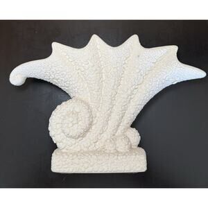 Vintage Royal Haeger Vase Nautical Shell Plantar Popcorn Texture Art Deco 1998